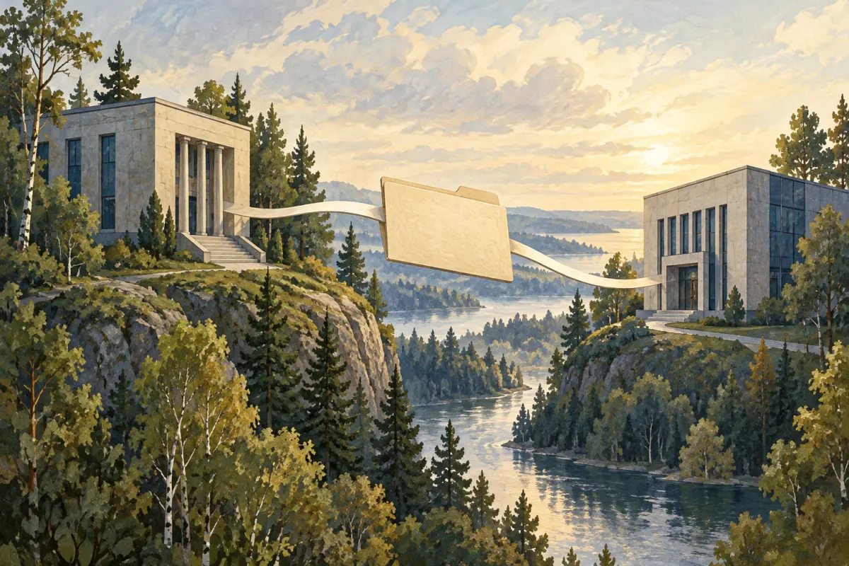 Conceptual folder linking institutions, not a real Latvian government document