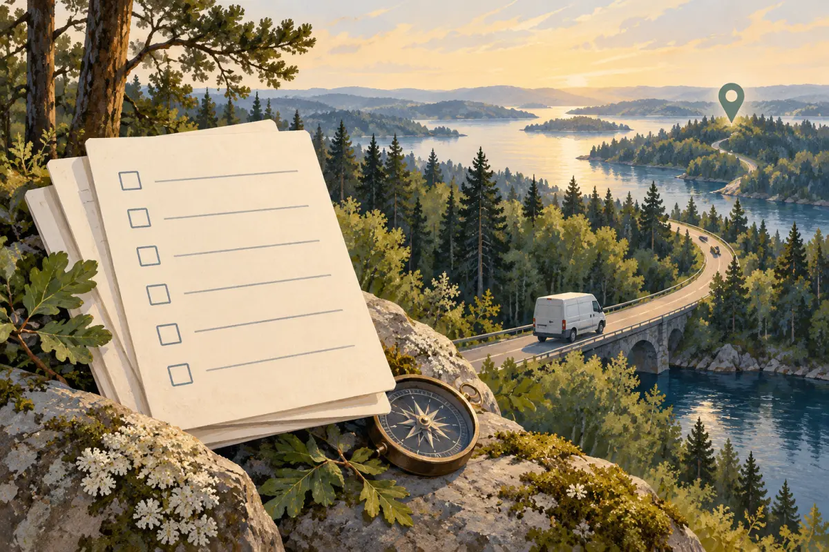 Illustrative blank checklist, vehicle and destination marker, not an official NVSC form